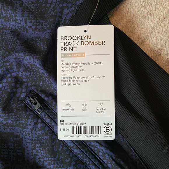 Athleta Brooklyn Track Bomber Printed NWT - Picture 6 of 10